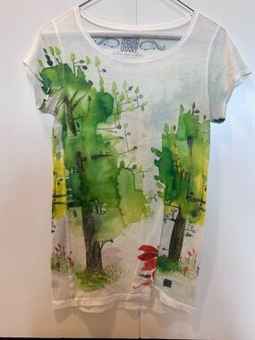 Urban Outfitters Masha Dyans Artist Collab Graphic Tee Medium Nature Print